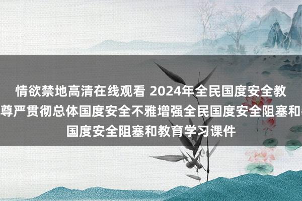 情欲禁地高清在线观看 2024年全民国度安全教师日PPT精湛尊严贯彻总体国度安全不雅增强全民国度安全阻塞和教育学习课件