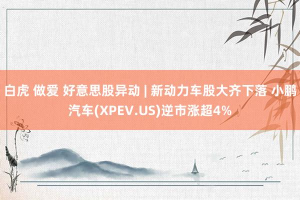 白虎 做爱 好意思股异动 | 新动力车股大齐下落 小鹏汽车(XPEV.US)逆市涨超4%