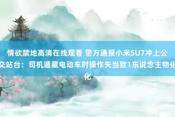 情欲禁地高清在线观看 警方通报小米SU7冲上公交站台：司机遁藏电动车时操作失当致1东说念主物化