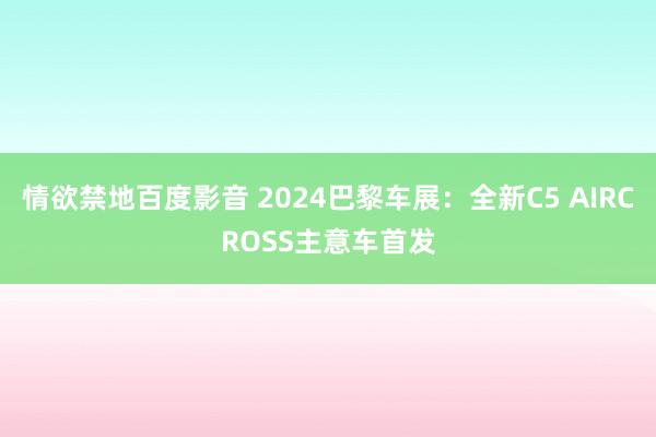 情欲禁地百度影音 2024巴黎车展：全新C5 AIRCROSS主意车首发