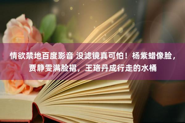 情欲禁地百度影音 没滤镜真可怕！杨紫蜡像脸，贾静雯满脸褶，王珞丹成行走的水桶