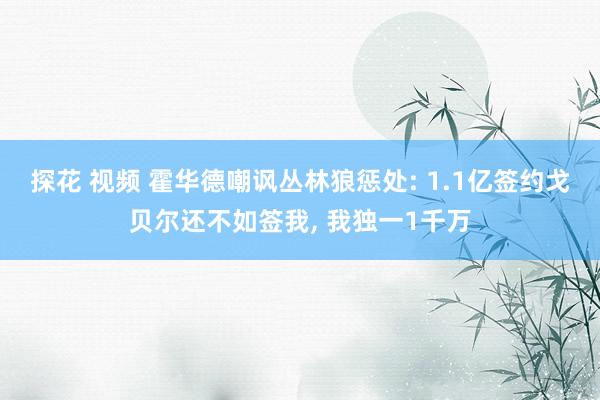 探花 视频 霍华德嘲讽丛林狼惩处: 1.1亿签约戈贝尔还不如签我， 我独一1千万