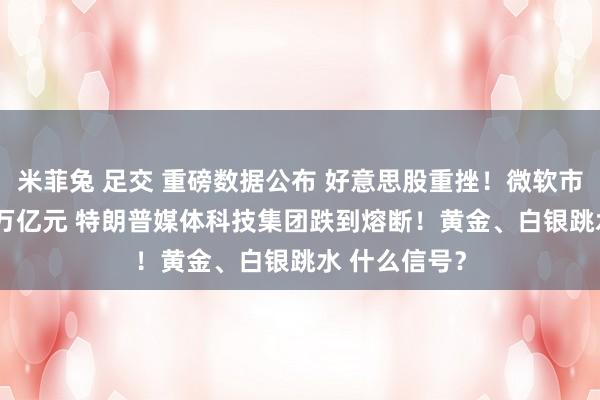 米菲兔 足交 重磅数据公布 好意思股重挫！微软市值挥发1.38万亿元 特朗普媒体科技集团跌到熔断！黄金、白银跳水 什么信号？