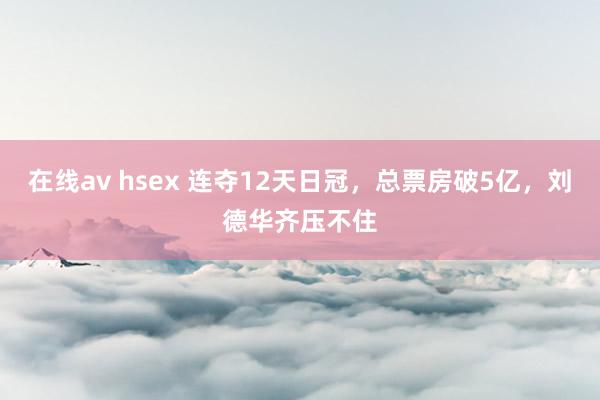 在线av hsex 连夺12天日冠，总票房破5亿，刘德华齐压不住