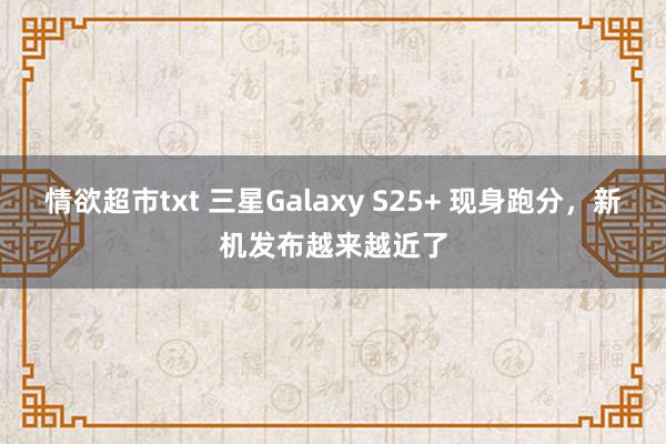 情欲超市txt 三星Galaxy S25+ 现身跑分，新机发布越来越近了